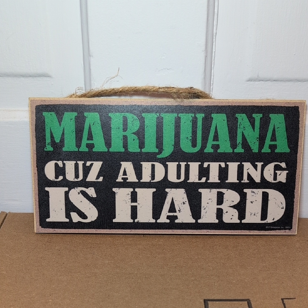 Green and Black Wall Art Sign